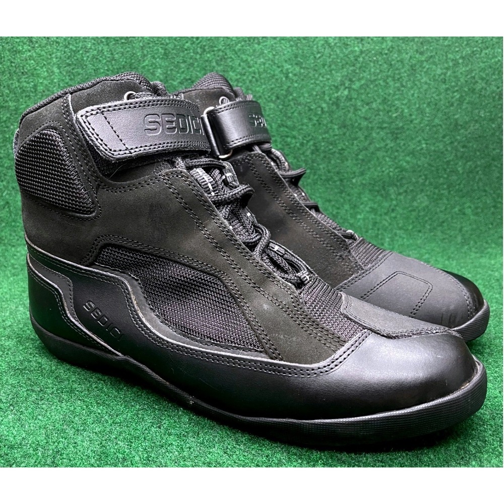Sedici Podio Men's Motorcycle Riding Shoes Boots Black Size 9 Ankle Protective